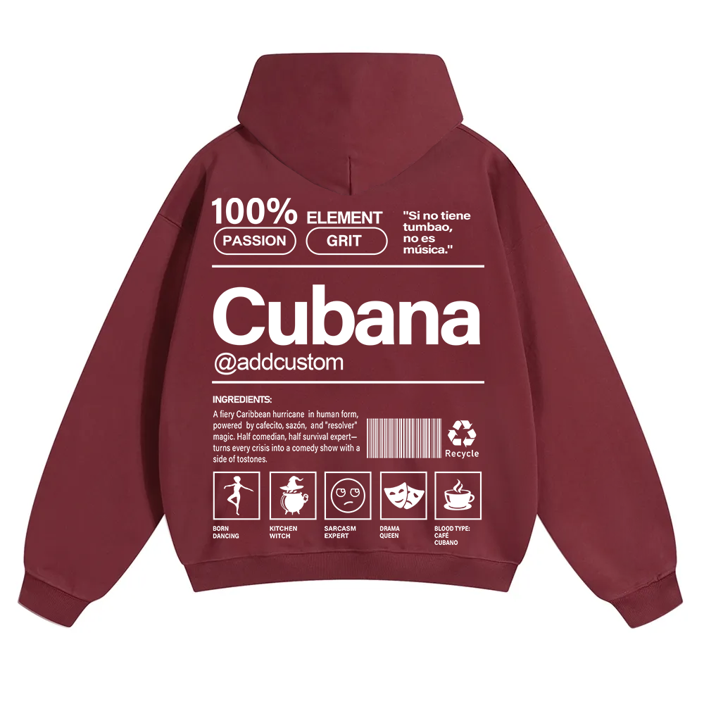 Cubana Addcustom Unisex Fit Color Hoodie wearishow