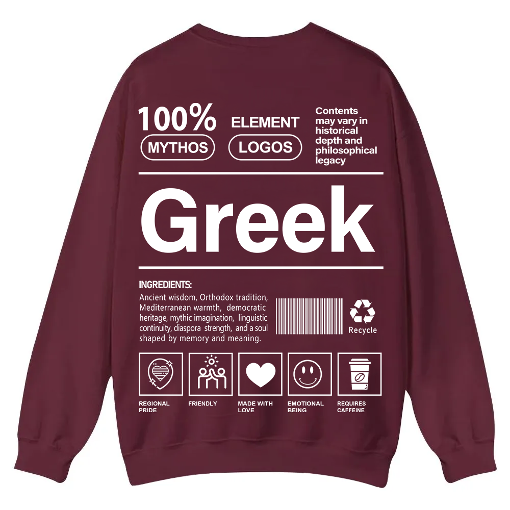 Greek Unisex Fit  Casual Crewneck Sweatshirt wearishow