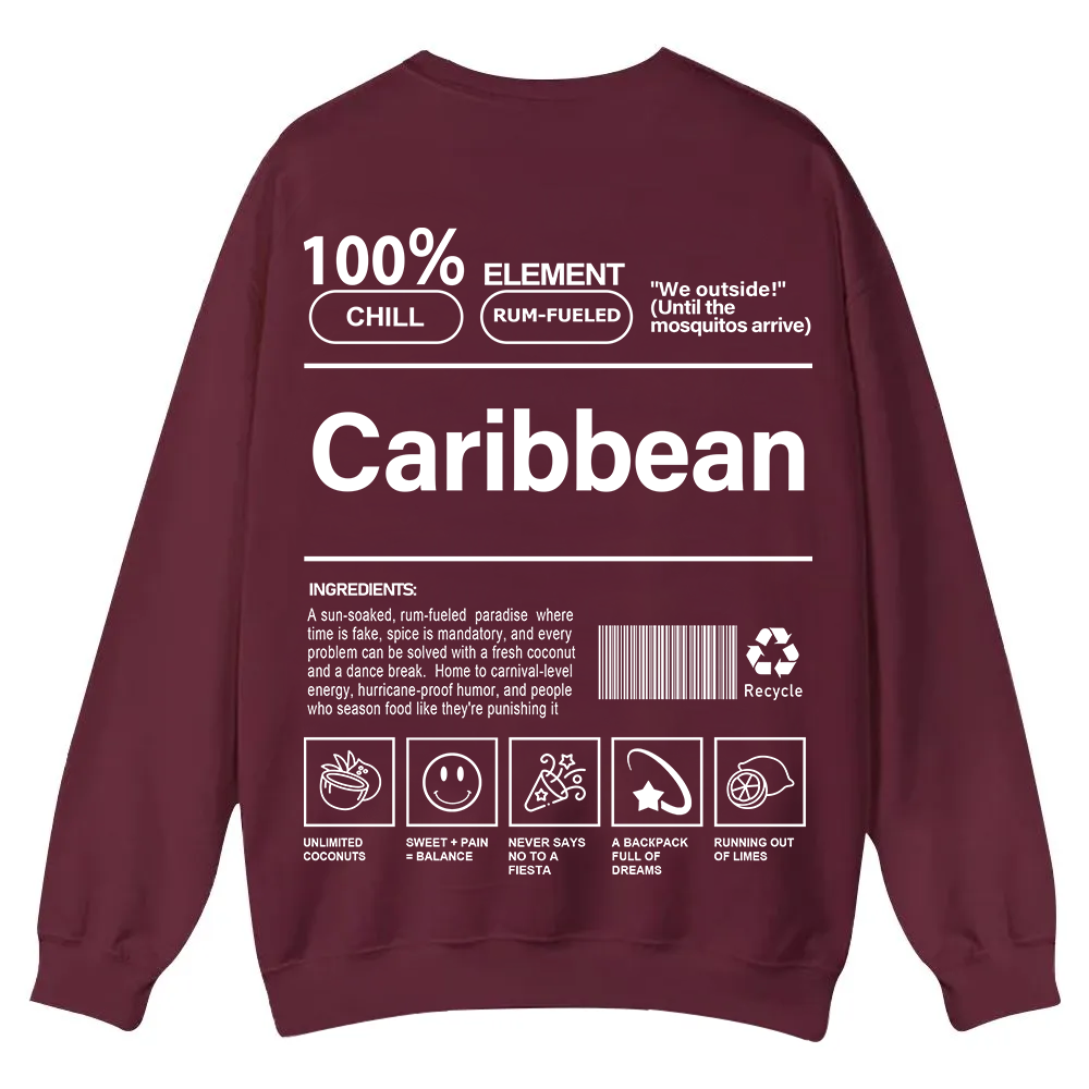 Caribbean Unisex Fit  Casual Crewneck Sweatshirt wearishow