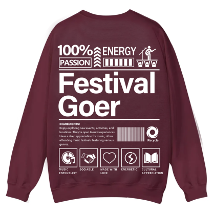 Festival Goer Casual Crewneck Sweatshirt wearishow