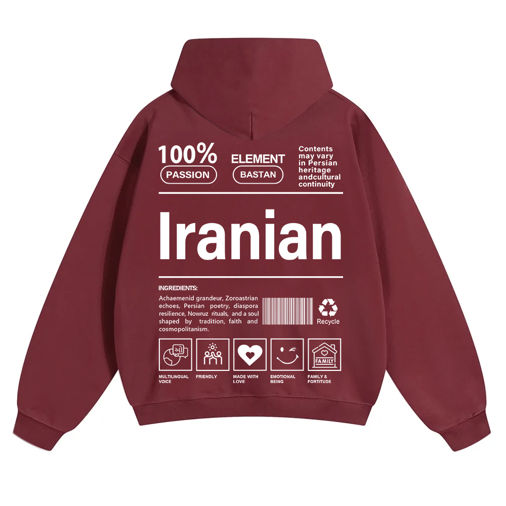 Iranian Unisex Fit Color Hoodie wearishow