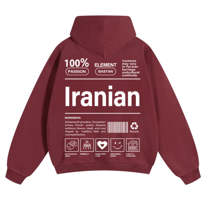 Iranian Unisex Fit Color Hoodie wearishow