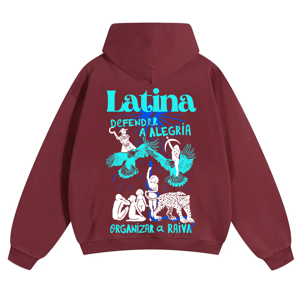 Latina Unisex Fit Color Hoodie wearishow