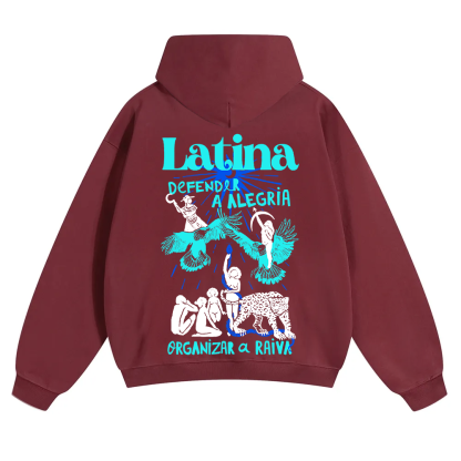 Latina Unisex Fit Color Hoodie wearishow
