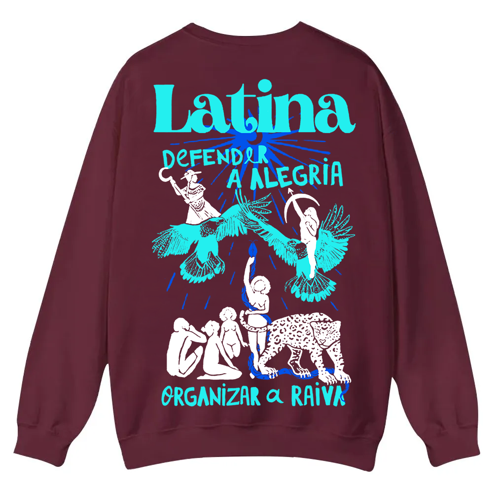 Latina Unisex Fit  Casual Crewneck Sweatshirt wearishow