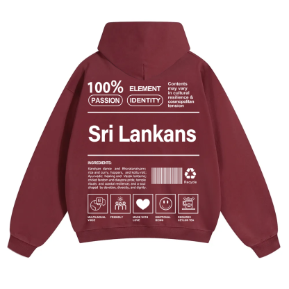 Sri Lankans Unisex Fit Color Hoodie wearishow