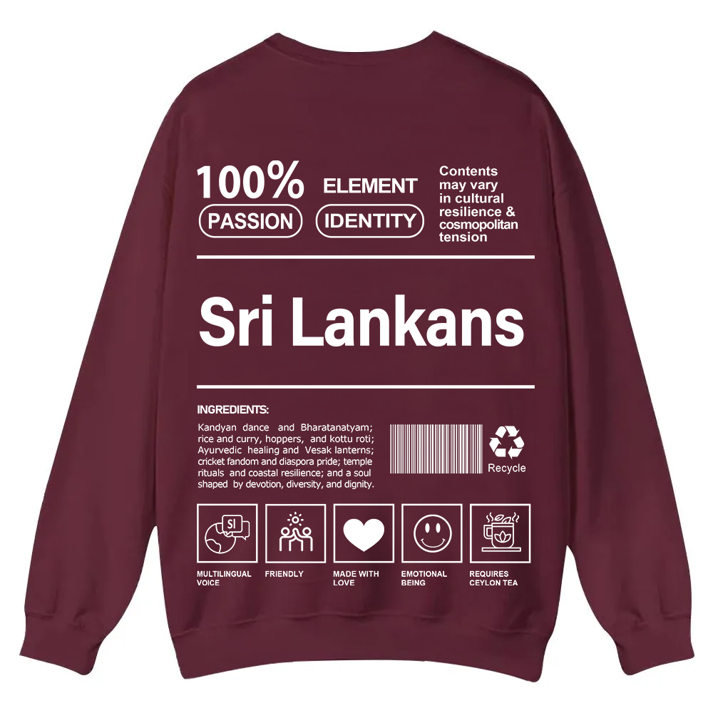 Sri Lankans Unisex Fit  Casual Crewneck Sweatshirt wearishow