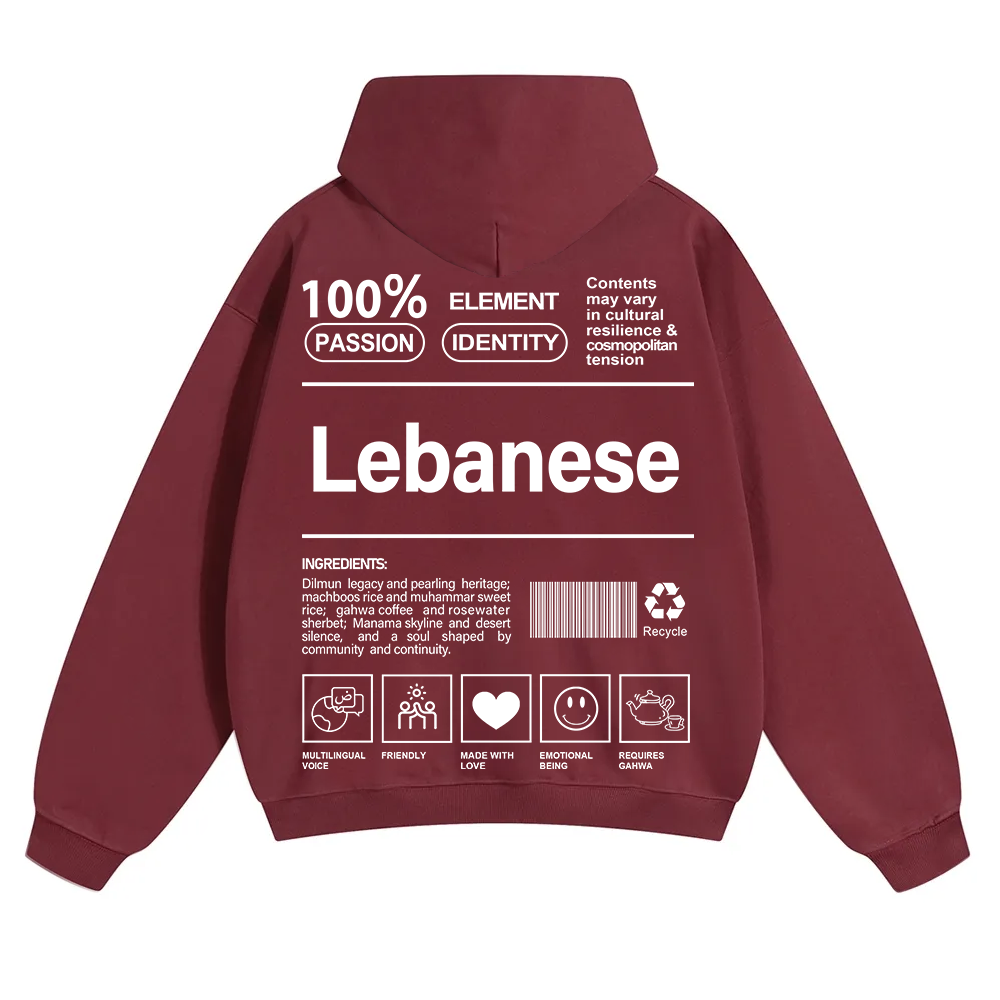 Lebanese Unisex Fit Color Hoodie wearishow