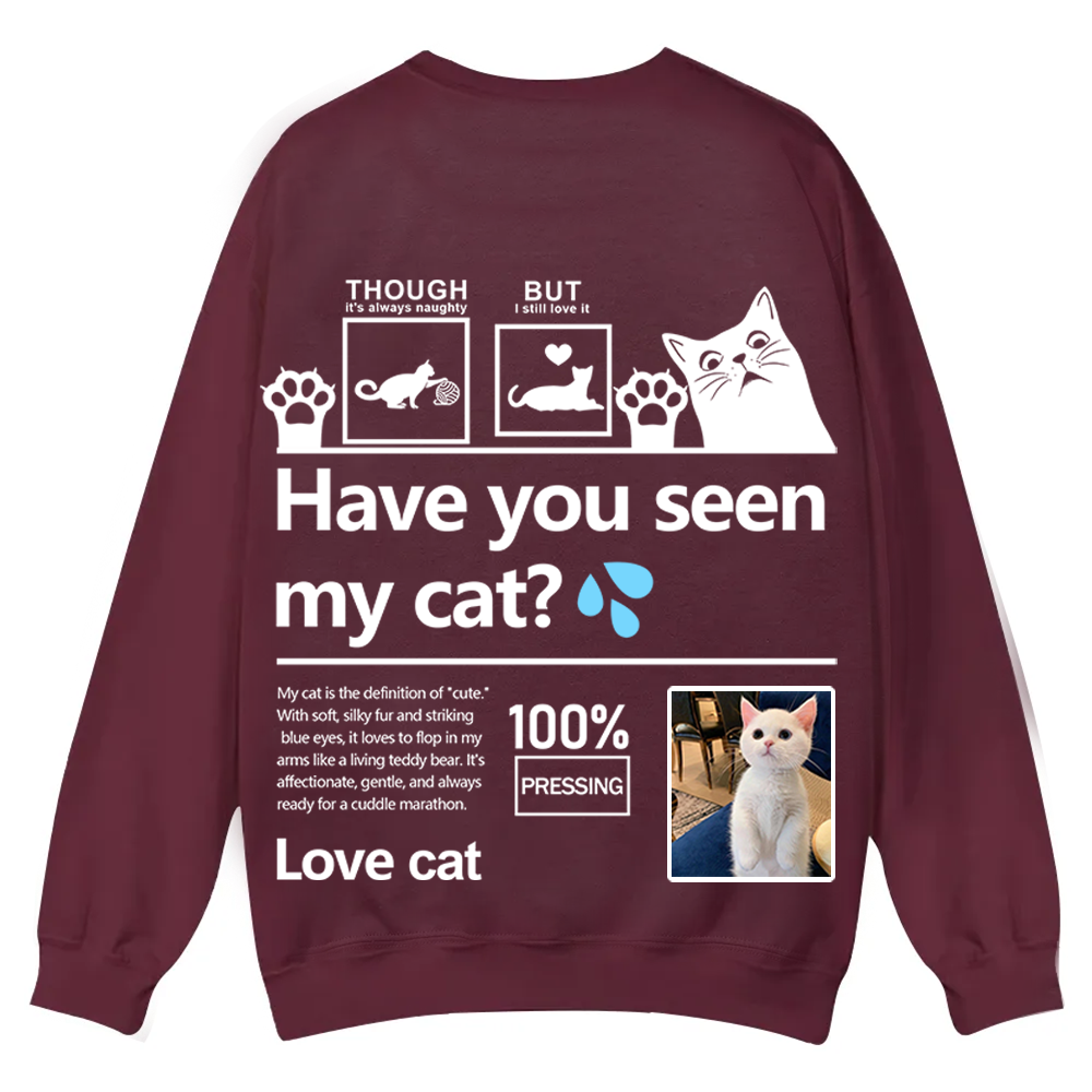 Cat Trick Customized Unisex Casual Crewneck Sweatshirt wearishow