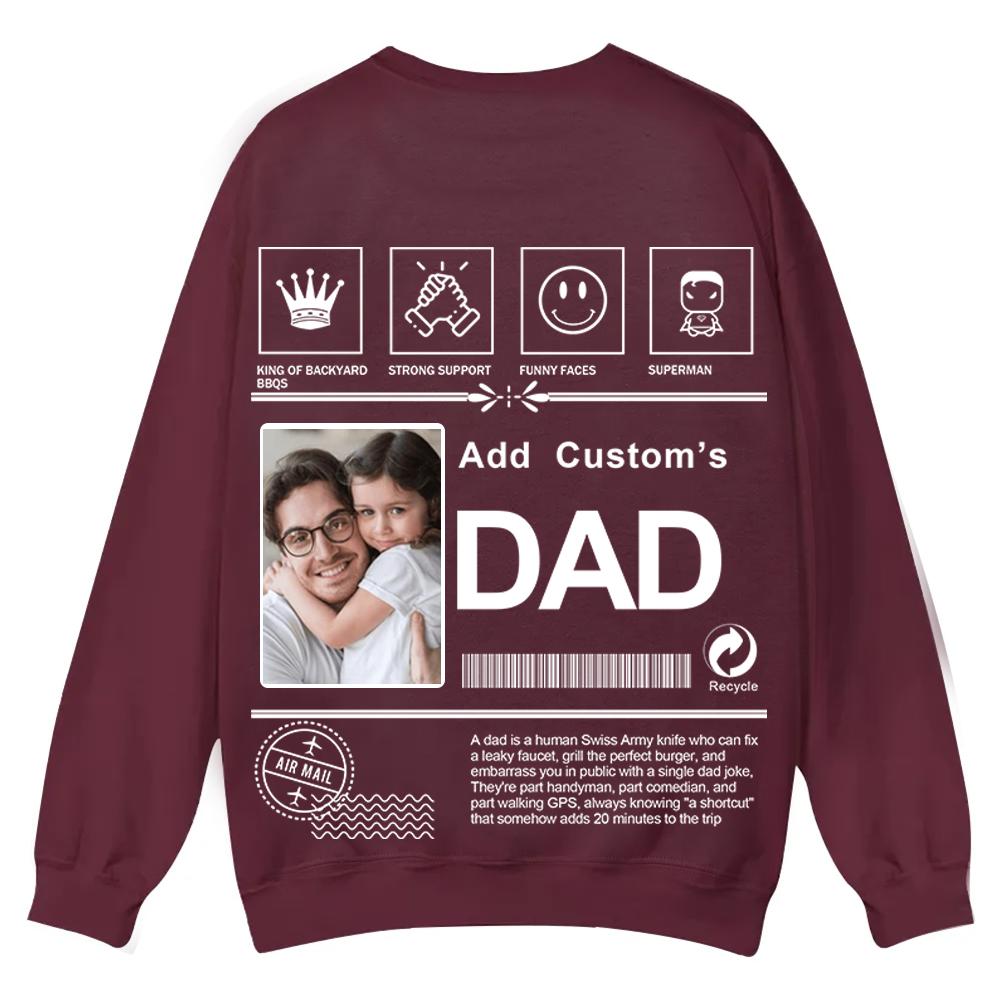 DAD Custom Casual Crewneck Sweatshirt wearishow