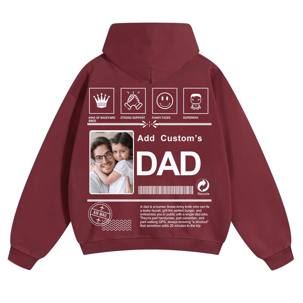 DAD Custom Solid Color Hoodie wearishow