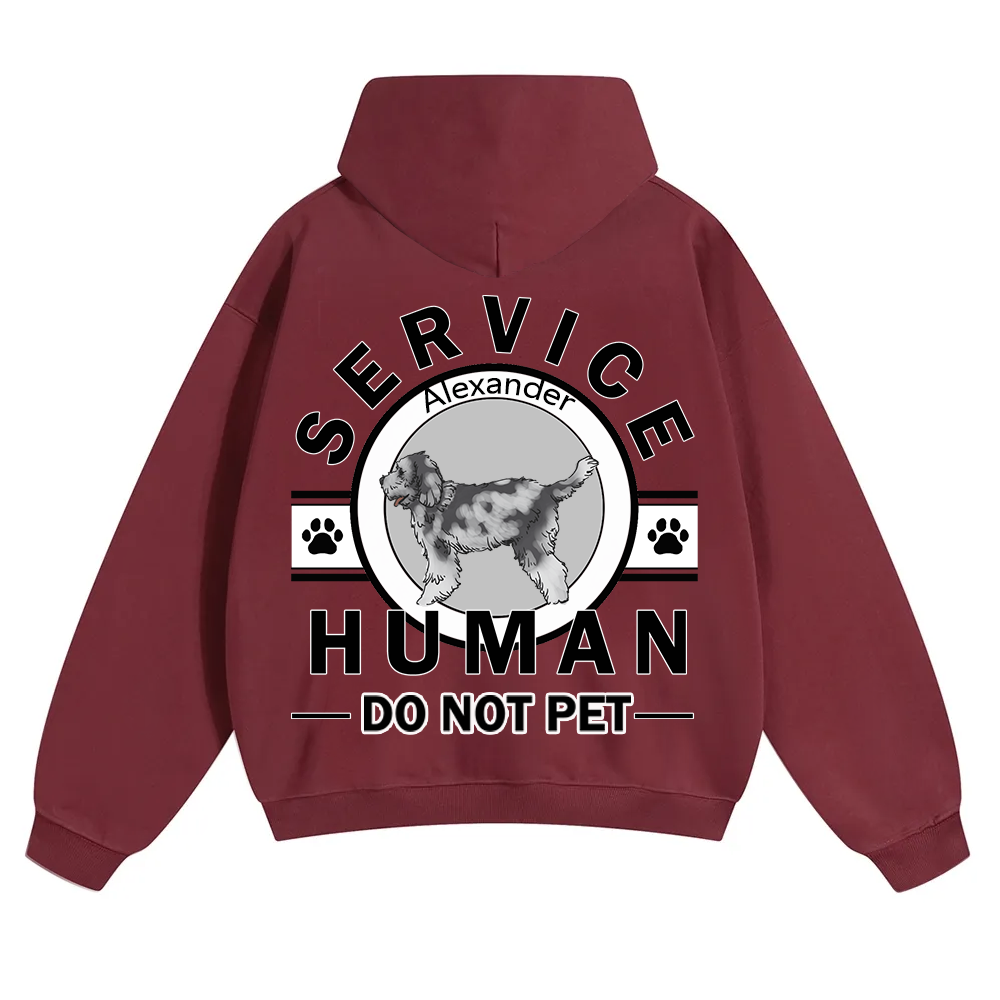 Service Human, Do Not Pet - Personalized Custom Unisex Hoodie