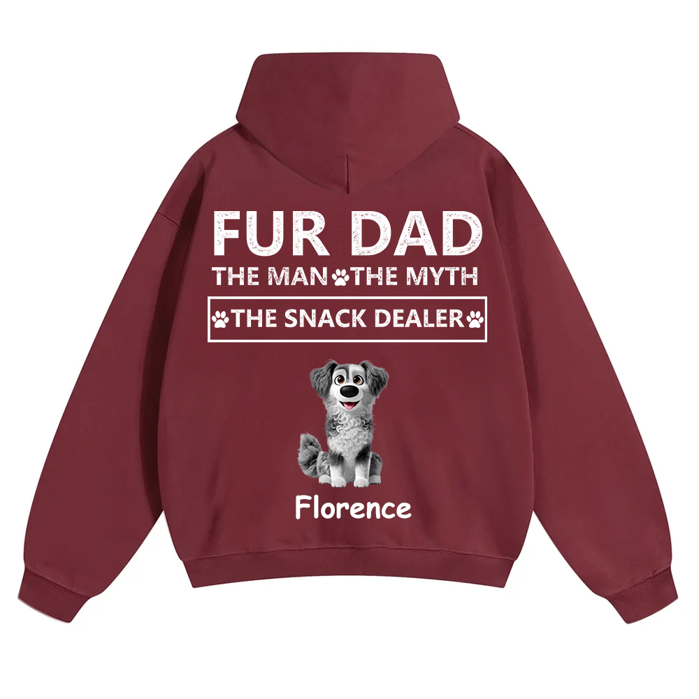 Fur Dad The Man The Myth The Snack Dealer - Personalized Custom Unisex Hoodie