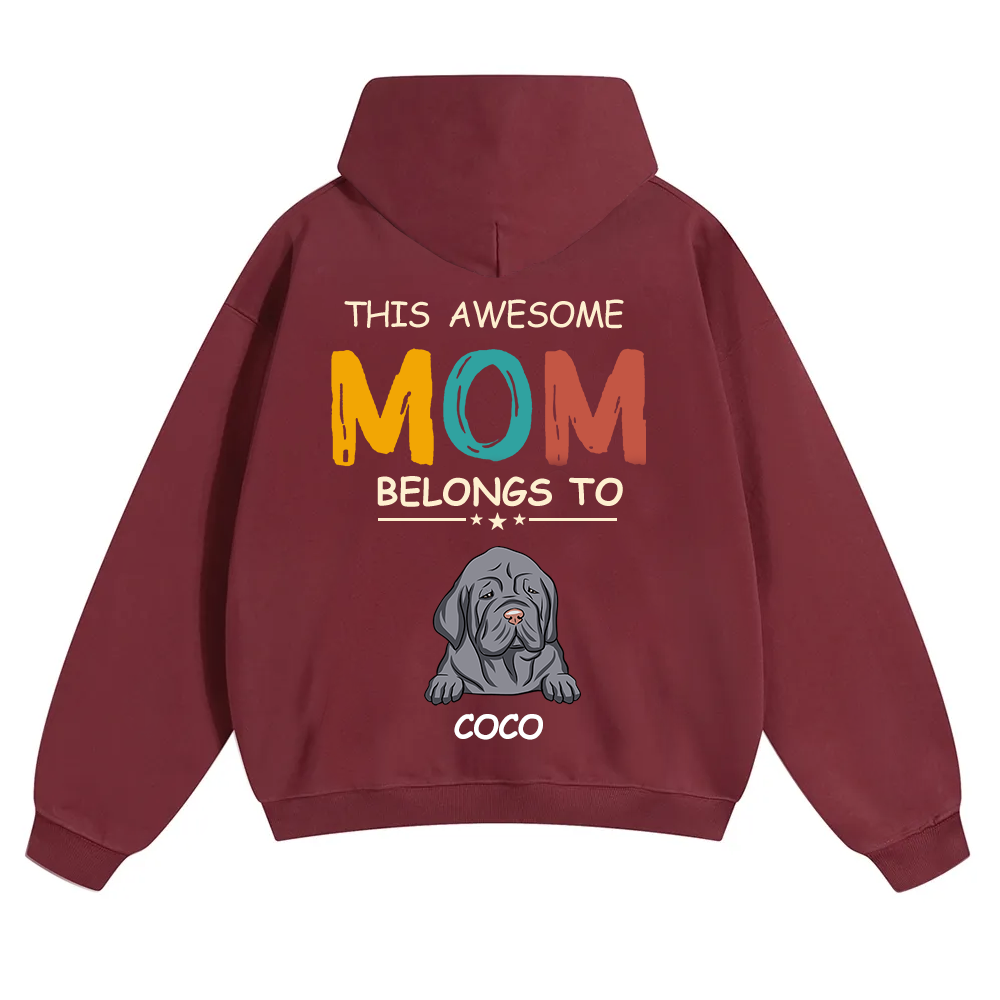 This Awesome Mom/Dad Belongs To - Personalized Custom Unisex Hoodie