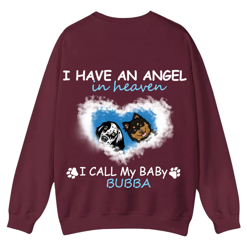 Have An Angel In Heaven - Personalized Custom Unisex Casual Crewneck Sweatshirt wearishow