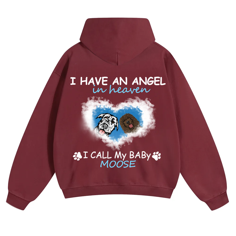 Have An Angel In Heaven - Personalized Custom Unisex Soild Color Hoodie