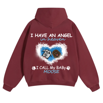Have An Angel In Heaven - Personalized Custom Unisex Soild Color Hoodie