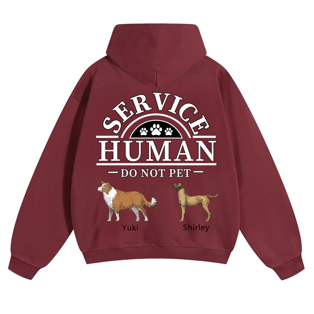 Service Human, Do Not Pet 2 - Personalized Custom Unisex Soild Color Hoodies wearishow