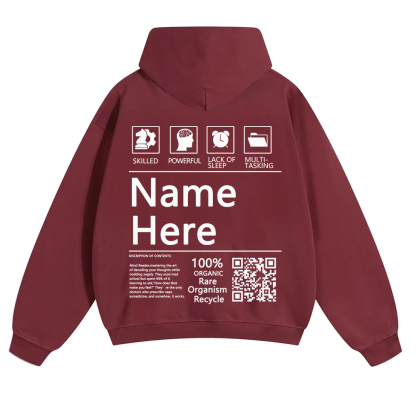 QR Code Customized Unisex Solid Hoodie