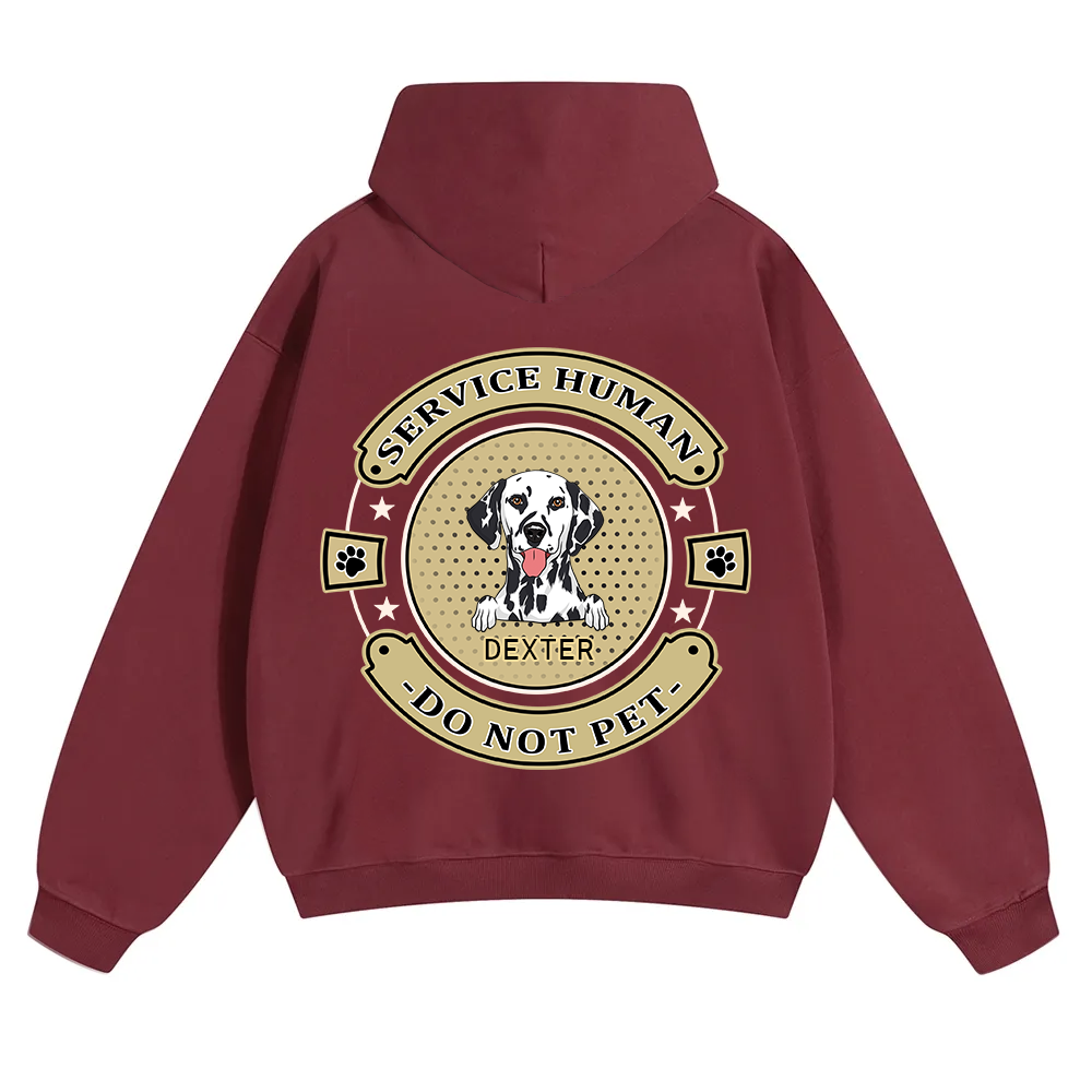 Service Human, Do Not Pet 14 - Personalized Custom Unisex Soild Color Hoodies wearishow