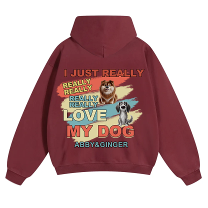 I Just Really Love My Dogs - Personalized Custom Unisex Soild Color Hoodies wearishow