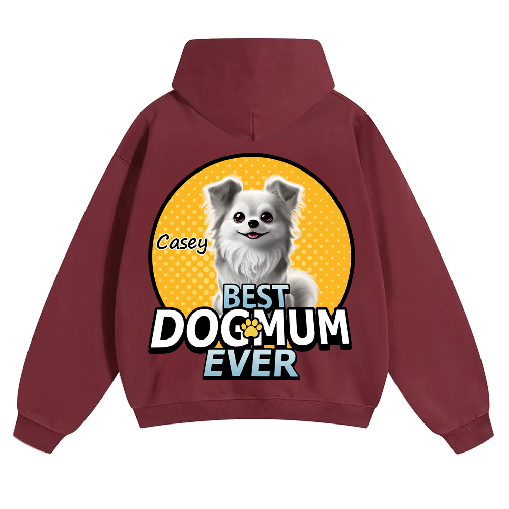 Best Dog Mom For Furry Kid - Personalized Custom Unisex Soild Color Hoodies wearishow
