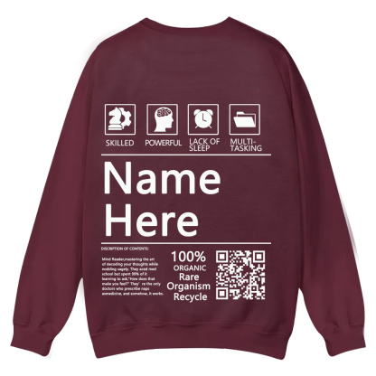 QR Code Customized Unisex Crew Sweatshirt