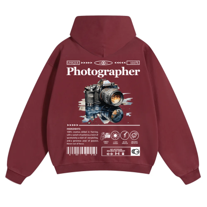 Photographer Unisex Solid Color Hoodie wearishow
