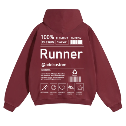 Addcustom Runner Solid Color Hoodie