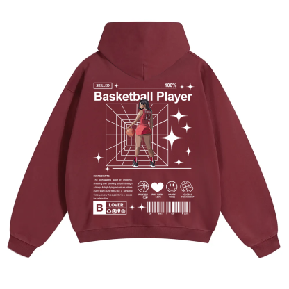 Basketball Player Unisex Solid Color Hoodie wearishow
