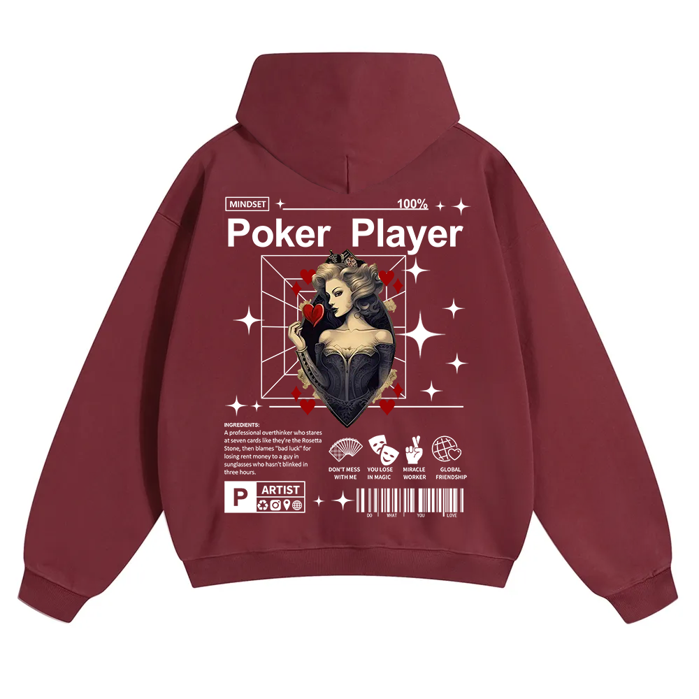 Poker Player Unisex Solid Color Hoodie wearishow