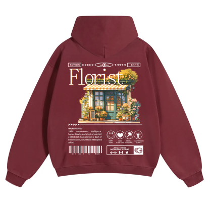 Florist Unisex Solid Color Hoodie wearishow