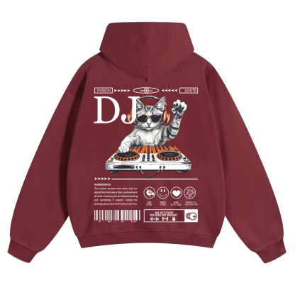 DJ Unisex Solid Color Hoodie wearishow