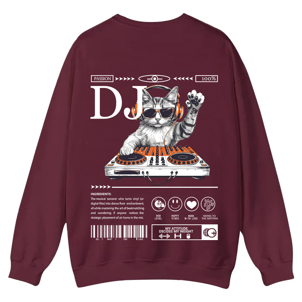 DJ Casual Crewneck Sweatshirt wearishow
