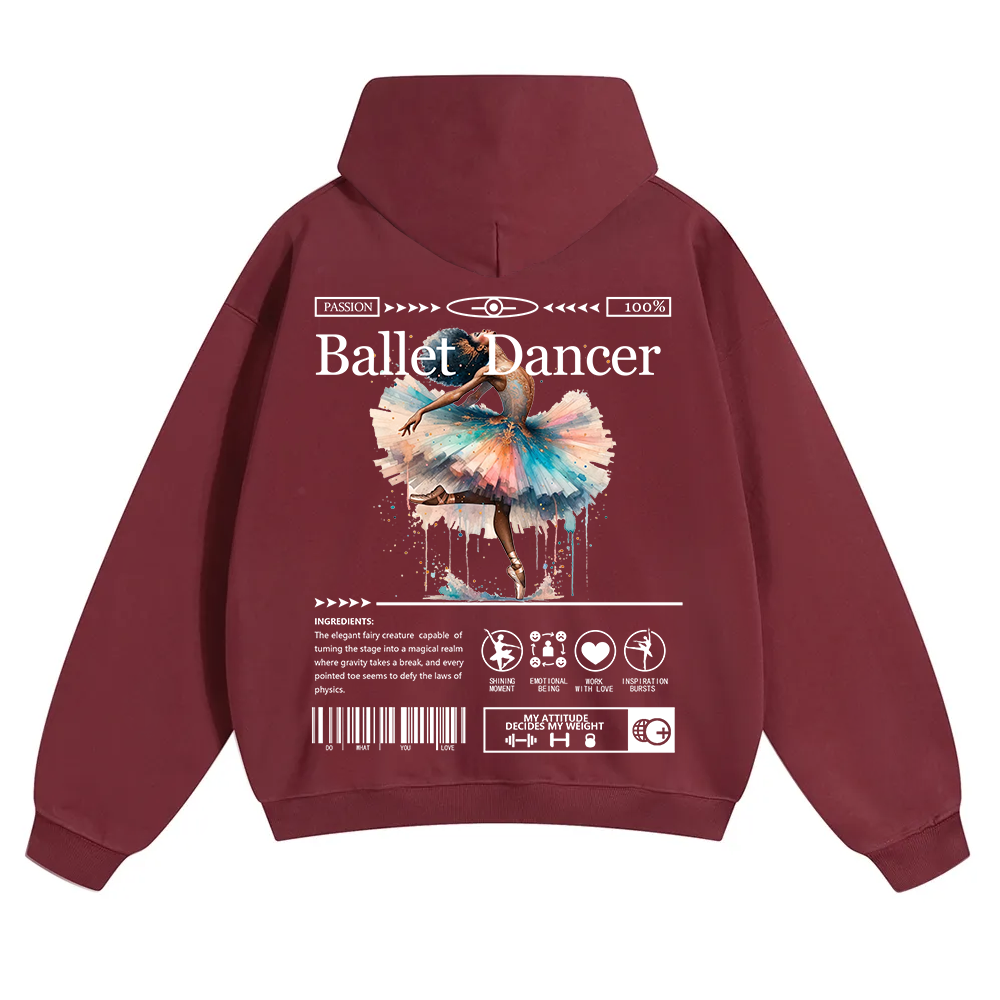 Ballet Dancer Unisex Solid Color Hoodie wearishow