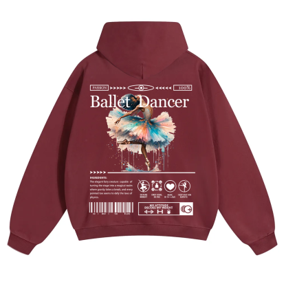 Ballet Dancer Unisex Solid Color Hoodie wearishow
