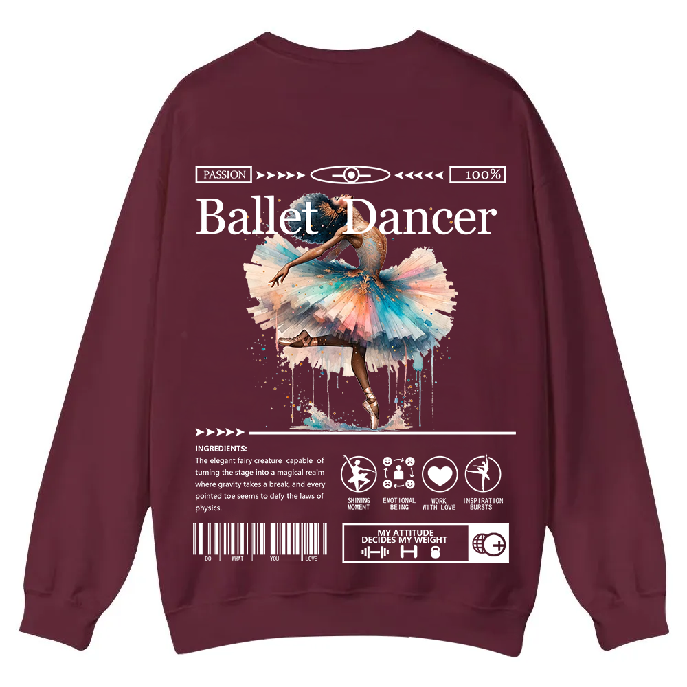 Ballet DancerCasual Crewneck Sweatshirt wearishow