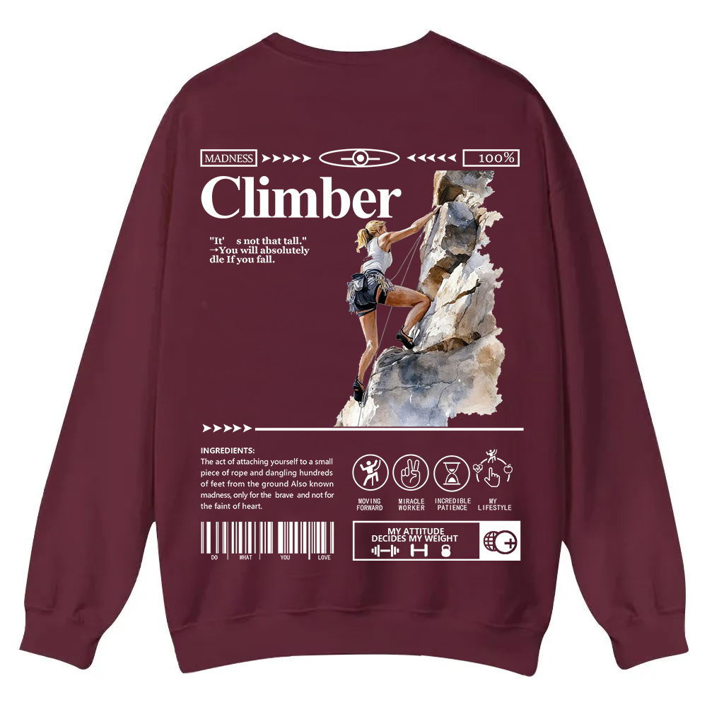 Climber Casual Crewneck Sweatshirt wearishow