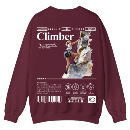 Climber Casual Crewneck Sweatshirt wearishow