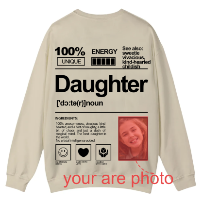 Addcustom  Photo Family members Casual Crewneck Sweatshirt