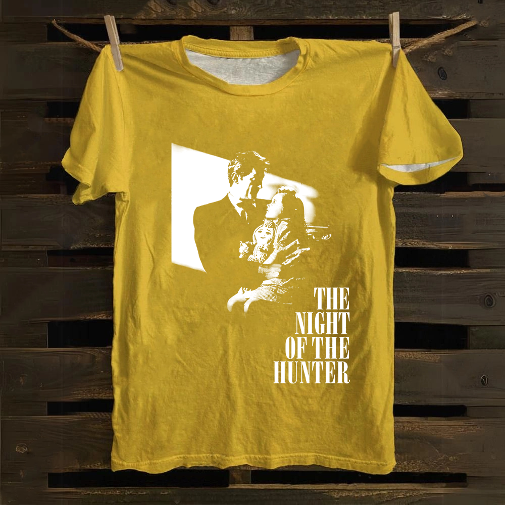 Unisex Vintage  The Night of the Hunter Horror Movie Cotton T-Shirt