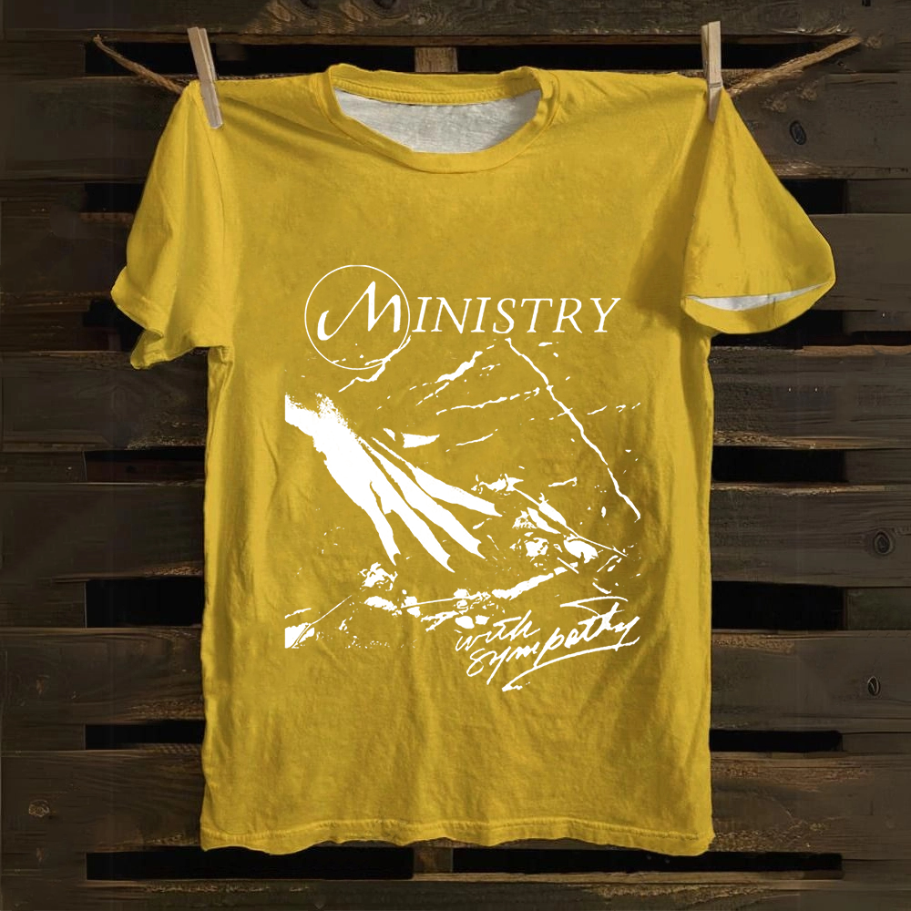 Unisex Vintage  Ministry Band With Sympathy Music  Cotton T-Shirt