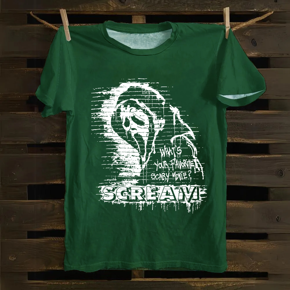 Unisex Vintage Scream horror movie Cotton T-Shirt
