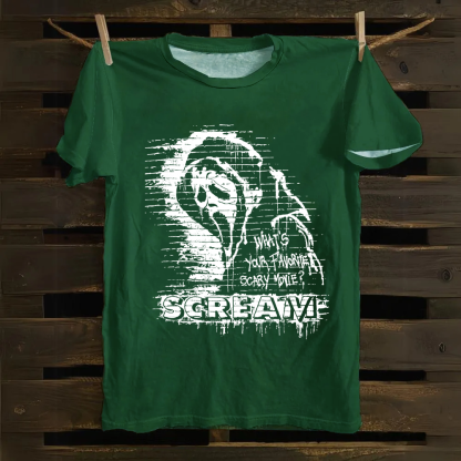 Unisex Vintage Scream horror movie Cotton T-Shirt