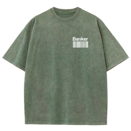 Banker Unisex Fit Washed T-Shirt