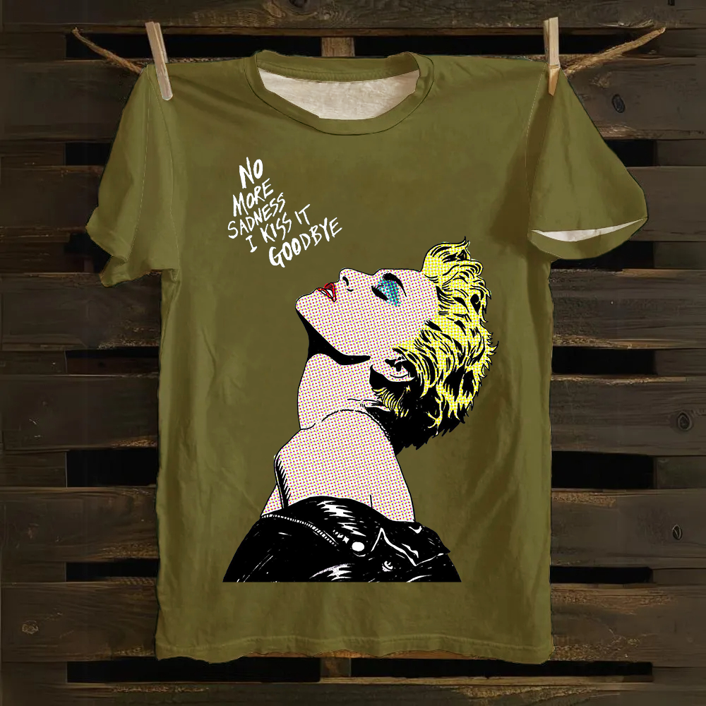 Listen to True Blue by Madonna Printed  Cotton T-Shirt