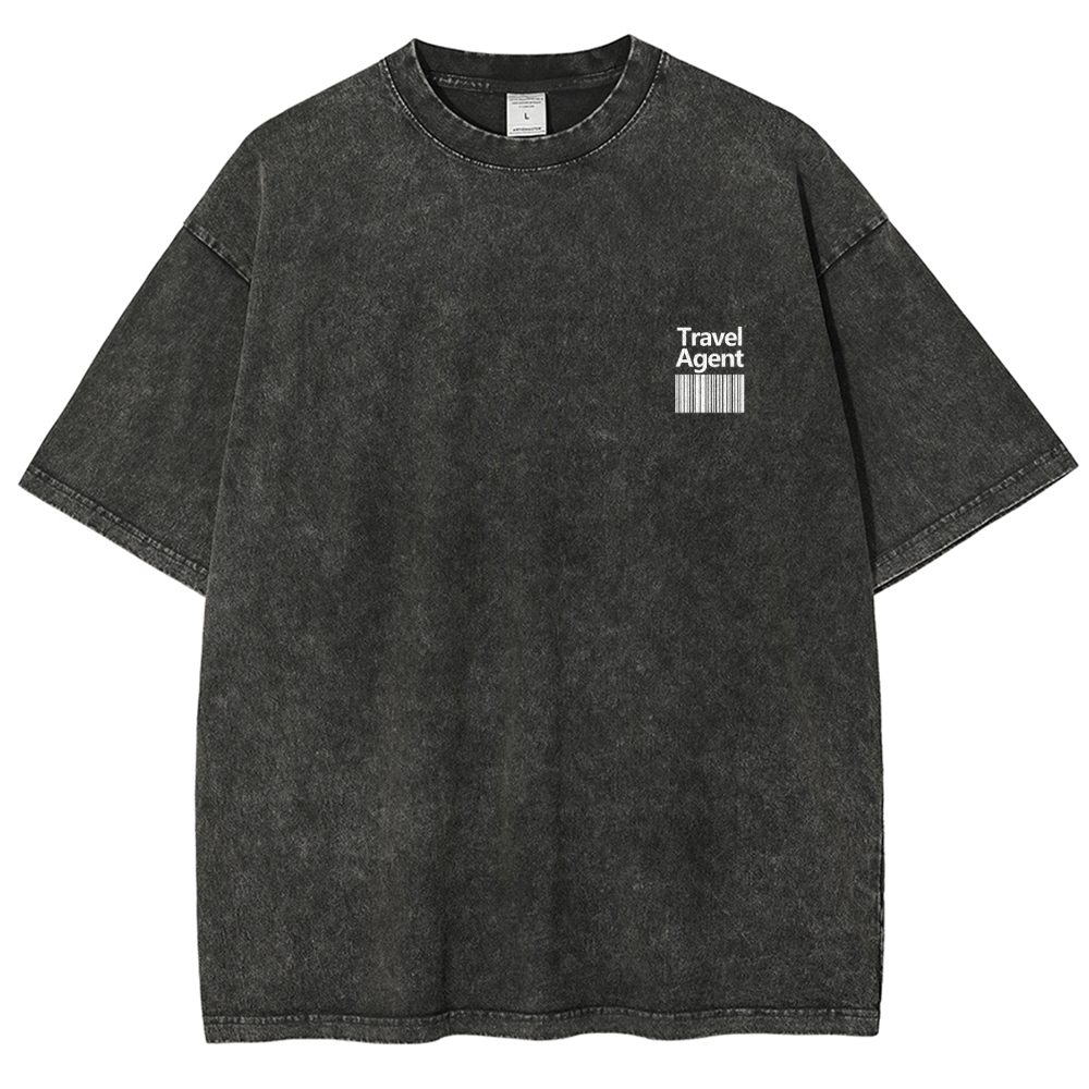 Travel Agent Unisex Fit Washed T-Shirt