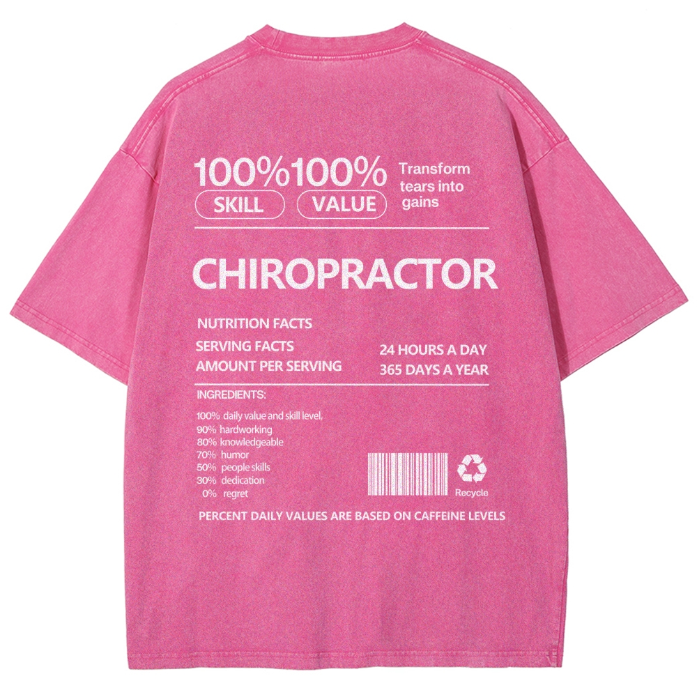 CHIROPRACTOR Unisex Fit Washed T-Shirt