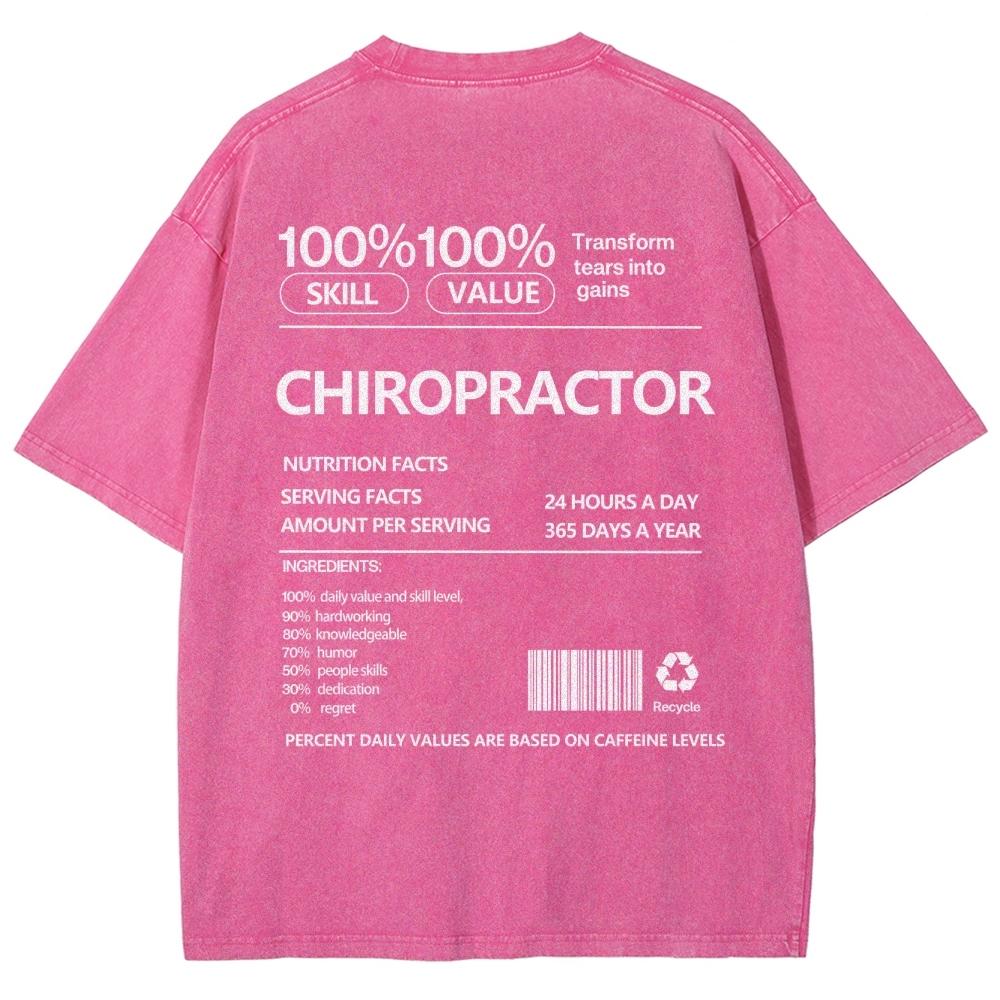 CHIROPRACTOR Unisex Fit Washed T-Shirt