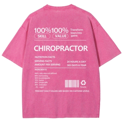 CHIROPRACTOR Unisex Fit Washed T-Shirt